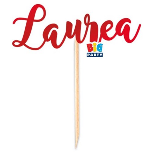 Cake topper mini metallizzato Italic – Laurea