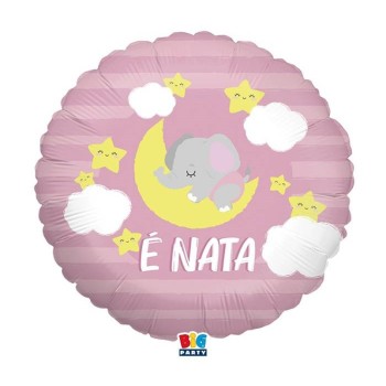 Palloncino mylar 18’’ Cm. 45 – Elefantino sulla luna – E’...