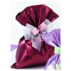 Buste regalo sacco metallizzata satinata Cm. 25x40 - Bordeaux - Confezione 50 pezzi