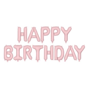 Palloncino mylar scritta Happy Birthday Cm. 340x35 - Pink