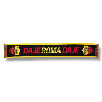 Sciarpa jacquard in acrilico rossa "Daje Roma Daje" - AS...