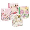 Busta regalo carta patinata Cm. 18x10x23 - Floreale - Fantasie assortite