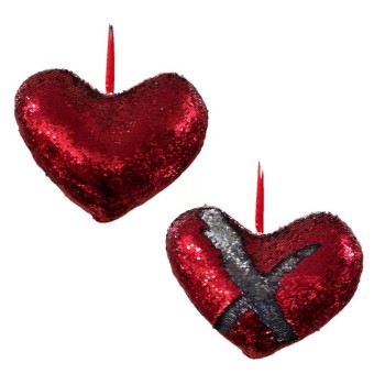 Cuore con paillettes Cm. 32 cambiacolore - Colori assortiti