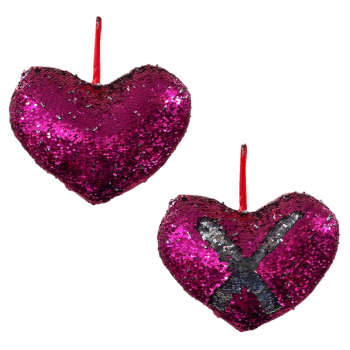 Cuore con paillettes Cm. 32 cambiacolore - Colori assortiti 2