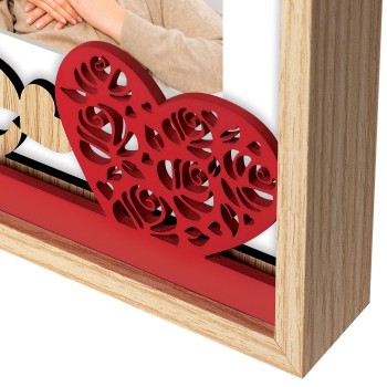 Portafoto in legno «Love» Cm. 22x18 – Foto Cm. 10x15 2