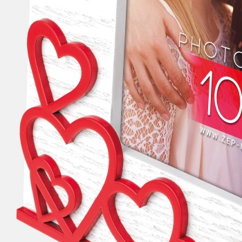 Portafoto in legno con cuori applicati Cm. 17x22 – Foto... 2