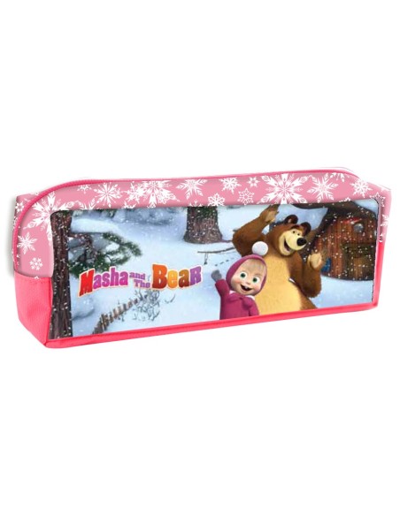 Bustina portatutto con zip Masha Pink Snow