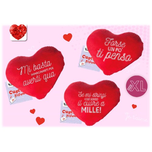 Cuore peluche soft Cm. 45 - Scritte assortite