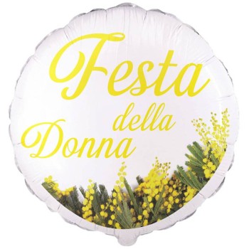Palloncino mylar 18’’ Cm. 45 – Festa della donna Mimosa