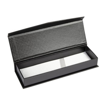 Scatola box nera portapenna con cuscinetto Cm. 18x6x2,5 -...