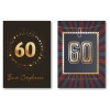 Biglietto auguri classico effetto metal Buon Compleanno 60 anni
