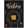 Biglietto auguri classico effetto metal Buon Compleanno 18 anni