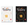 Biglietto auguri classico effetto metal Buon Compleanno 18 anni
