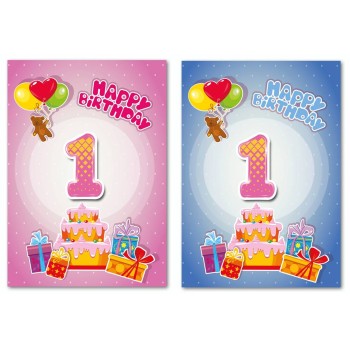 Biglietto auguri classico Buon Primo Compleanno con...
