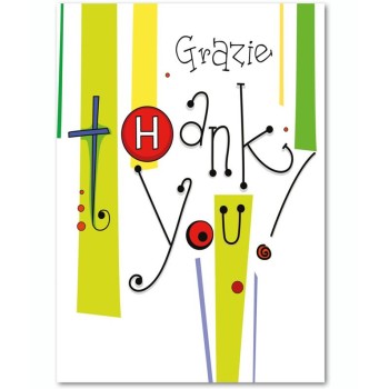 Biglietto auguri classico "Grazie" 2