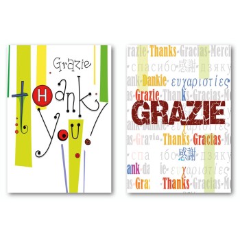 Biglietto auguri classico "Grazie"