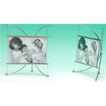Portafoto cromato orizzontale Butterfly cm. 13x18