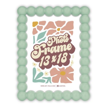 Portafoto in legno Pop G Cm. 15,5x20,5 verde pastello -...
