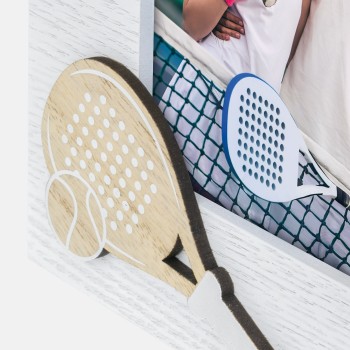 Portafoto in legno Padel Cm. 18,5x23 - Foto Cm. 10x15 2