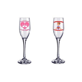 Calice flute vetro "Mamma" in scatola regalo