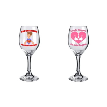 Calice vino vetro "Mamma" in scatola regalo - Modelli...