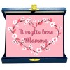 Targa con cofanetto Cm. 21x17 - Ti voglio bene Mamma "Flower"