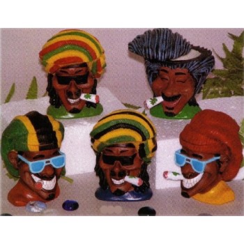 Posacenere testa rasta con coperchio