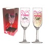 Calice flute vetro in scatola "Mamma" - Soggetti assortiti