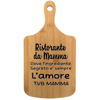 Tagliere in bambu' Cm. 32x18 "Ristorante Da Mamma"