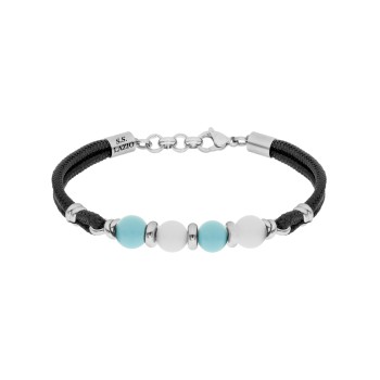 Bracciale in acciaio 316L e cordino SS Lazio