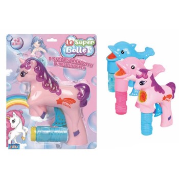 Pistola sparabolle a frizione 3D Unicorno / Delfino -...
