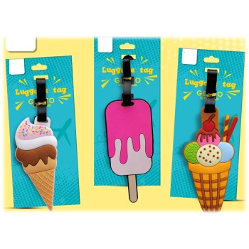 Etichette per valigie pvc sagomate "Gelato" Cm. 13,5x6