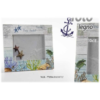 Portafoto in legno "Mare" Cm. 21x16