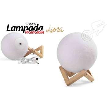 Lampada touch "Luna" Cm. 15 con cavo usb