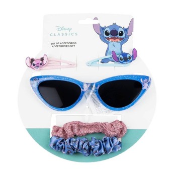 Blister 4 fermacapelli e occhiali da sole premium – Stitch
