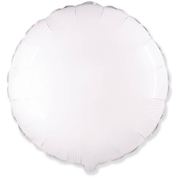 Palloncino Mylar 18" Cm. 45 - Rotondo - Bianco