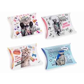 Scatolina regalo a saponetta in cartoncino "Happy...
