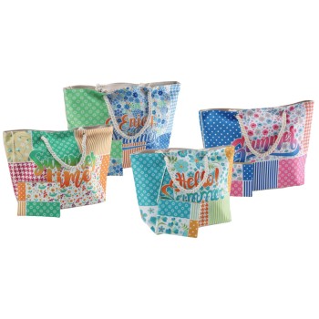 Borsa mare con pochette Cm. 58x18x38 - Summer Time -...