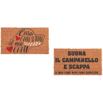 Zerbino in cocco Cm. 33x60 - Frasi umoristiche