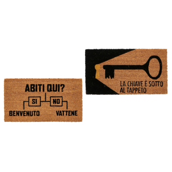 Zerbino in cocco Cm. 33x60 - Frasi umoristiche