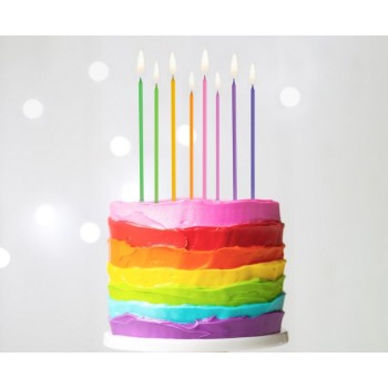 Candeline per torta stelo Cm. 17 - Mix pastello - Blister... 2
