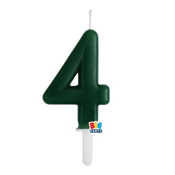 Candelina per torta Tiny Cm. 7 - Verde foresta - Nr. 4