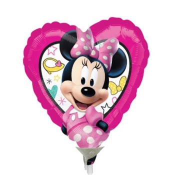 Palloncino mylar minishape 9" - Minnie cuore - Blister 5...