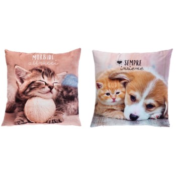 Cuscino in tessuto Cm. 45x45 - Cani e gatti - Soggetti... 2