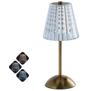 Lampada lumetto touch cappello trasparente Cm. 14x31
