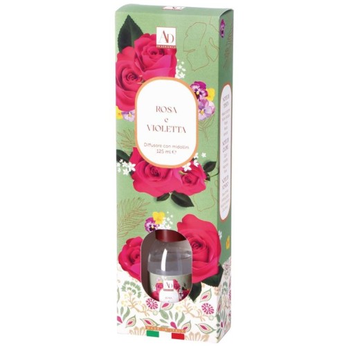 Diffusore essenze con midollini 125 ML - Rosa e...