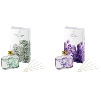 Diffusore essenze con midollini e fiore interno 100 ML -... 2