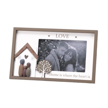Portafoto in mdf Casetta Cm. 25x15 - Soggetti assortiti