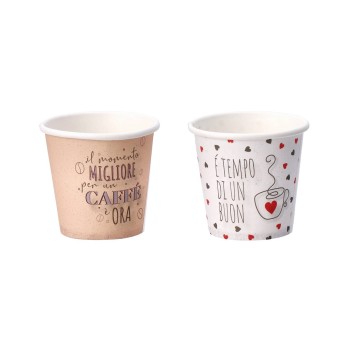Set 50 bicchierini carta 7,5 CL - Scritte umoristiche -...