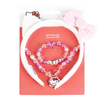 Set bigiotteria con cerchietto e fiocco - Hello Kitty